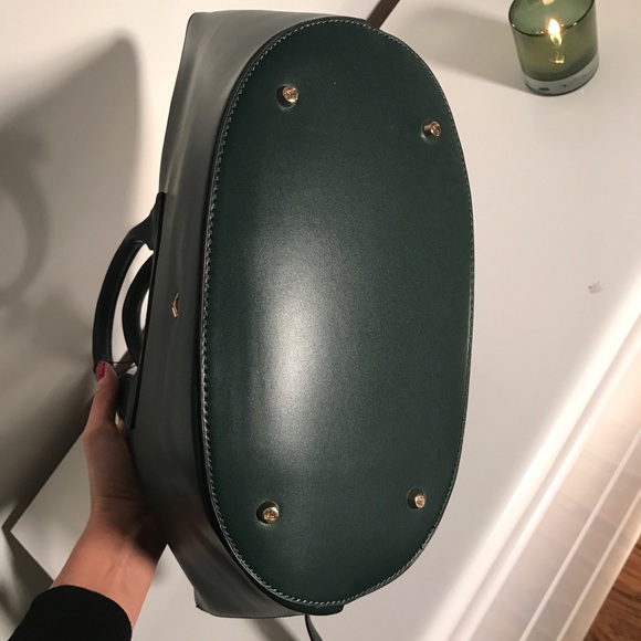 Izzy & Ali Bags Izzy Ali Dark Green Vegan Leather Large Bag Poshmark